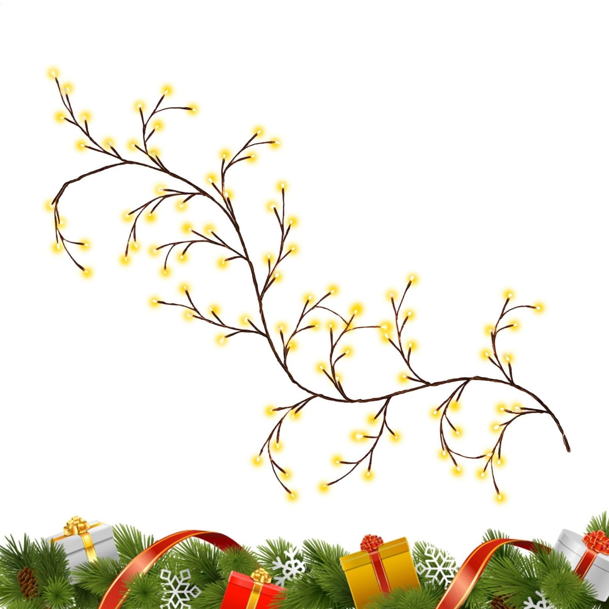 Ledsen™ VineDecor - Elegant og Fleksibel Pil Vine LED Lys Vægdekoration