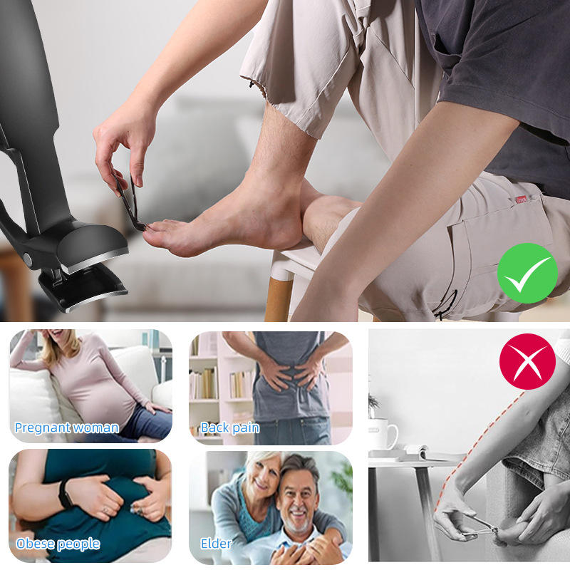 SafeClipper - Ergonomisk Sikker Håndtag Sæt i Rustfrit Stål Negleklipper
