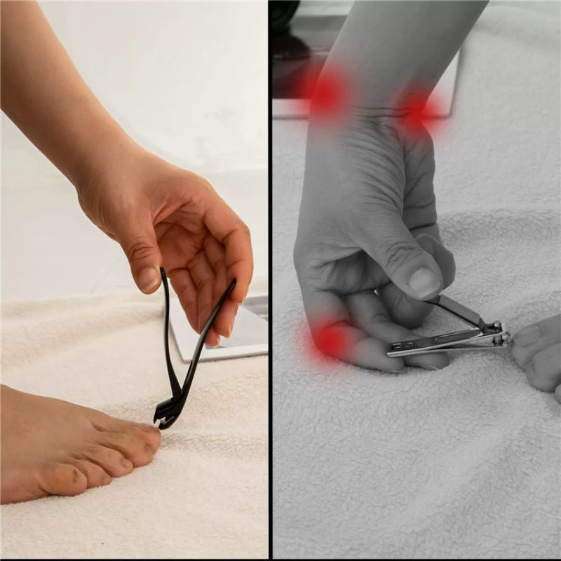 SafeClipper - Ergonomisk Sikker Håndtag Sæt i Rustfrit Stål Negleklipper