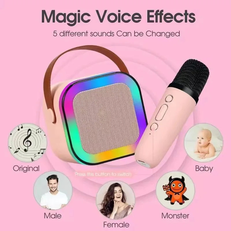 KaraokePro – Mini Karaokemaskine Med Trådløse Mikrofoner