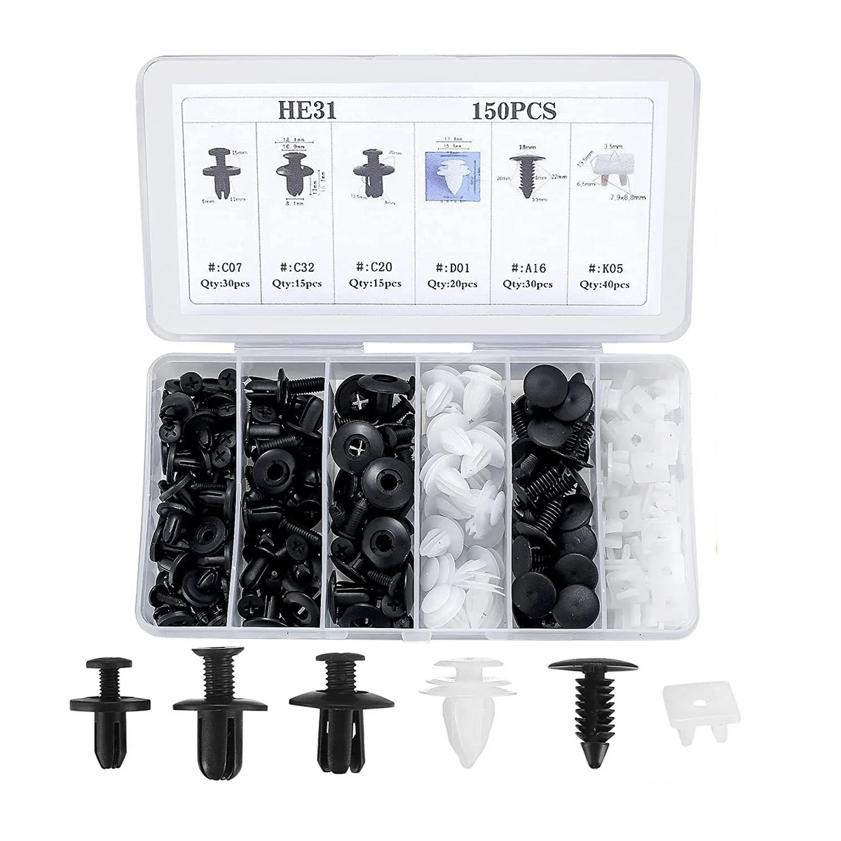 CarClips 1+1 GRATIS – Universal Brug, Kraftig Bil Reparations Klips