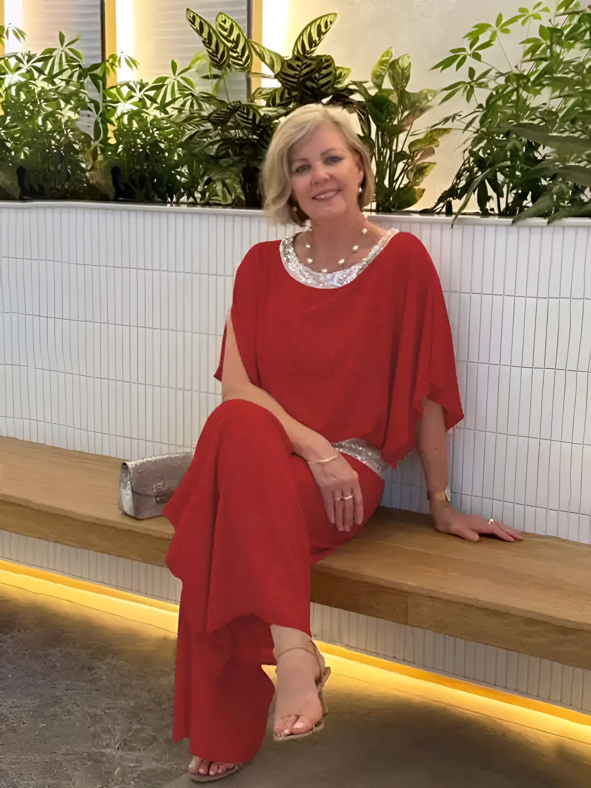 Icone™ LuxurySet: Elegant To-Delt Glitrende Luksus Sæt