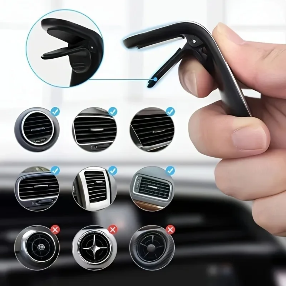 Holder360° MobileMount 1+1 GRATIS: Stærk Sikker Magnetisk 360° Rotation Mobil Montering