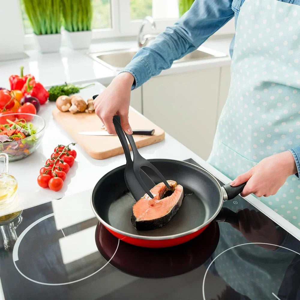 Globetrek° SpatulaTongs 1+1 GRATIS - Nem Flipper 2 I 1 Spatel Og Tænger Køkkenredskab