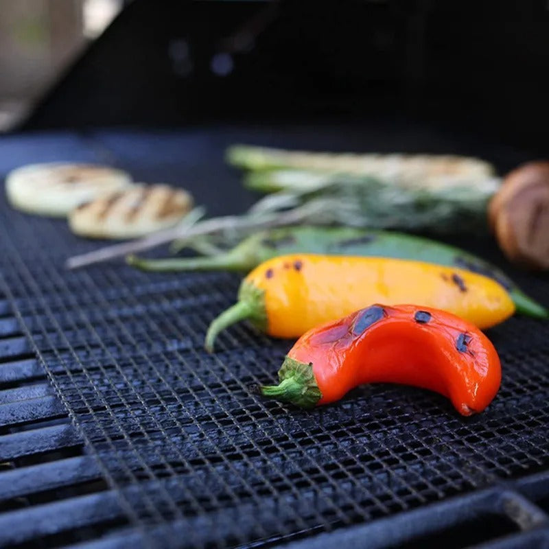 Globetrek° GrillNet: Genanvendeligt, Varmebestandigt, Ikke Klæbende BBQ-Grillnet