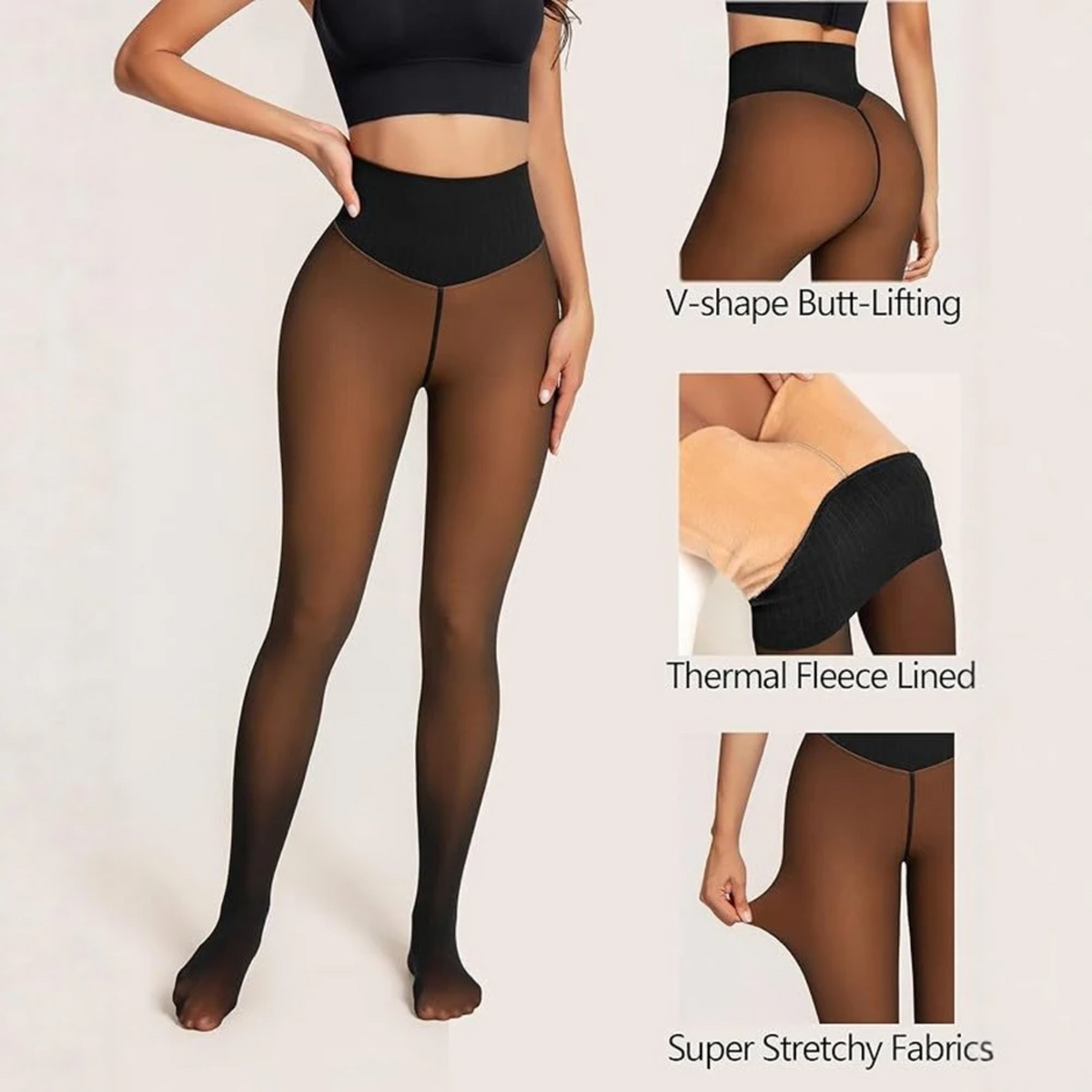 Icone™ PremiumLeggings: Højkvalitets Fuld Dækning Formende Støtte Premium Leggings