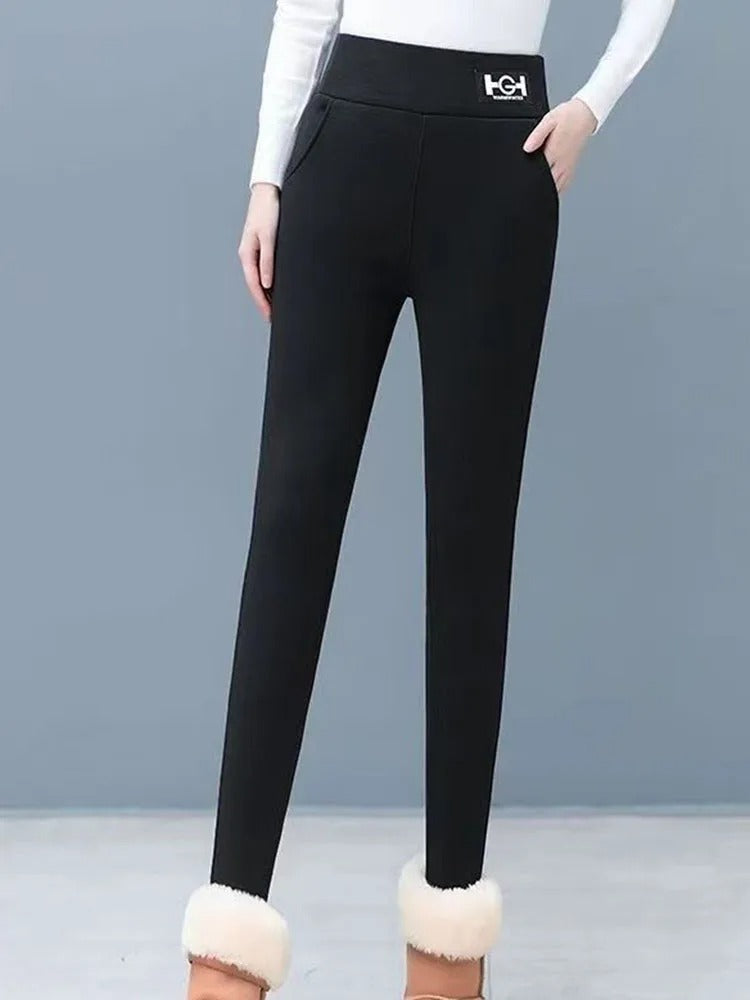Icone™ PocketLeggings: Højtaljet Vinter Lomme Leggings