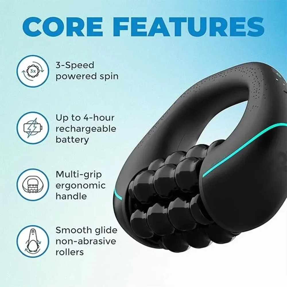 RollMassager - Genopladelig Håndholdt Krop Rulle Massager