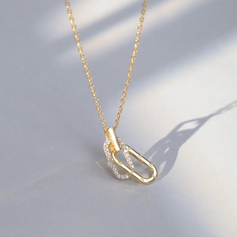 Jewelance™ InterlockingNecklace 1+1 GRATIS: Forever Link Sammenkoblet Vedhæng Mode Halskæde