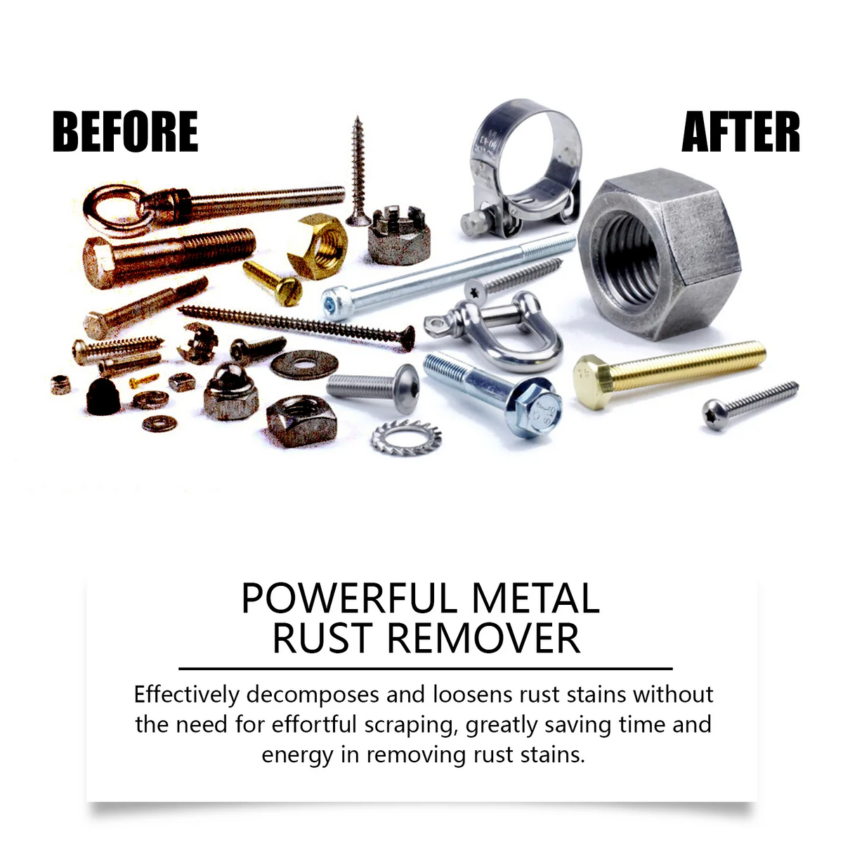 RustRemover 1+1 GRATIS: Kraftig Nem At Bruge Metal Rust Fjerner