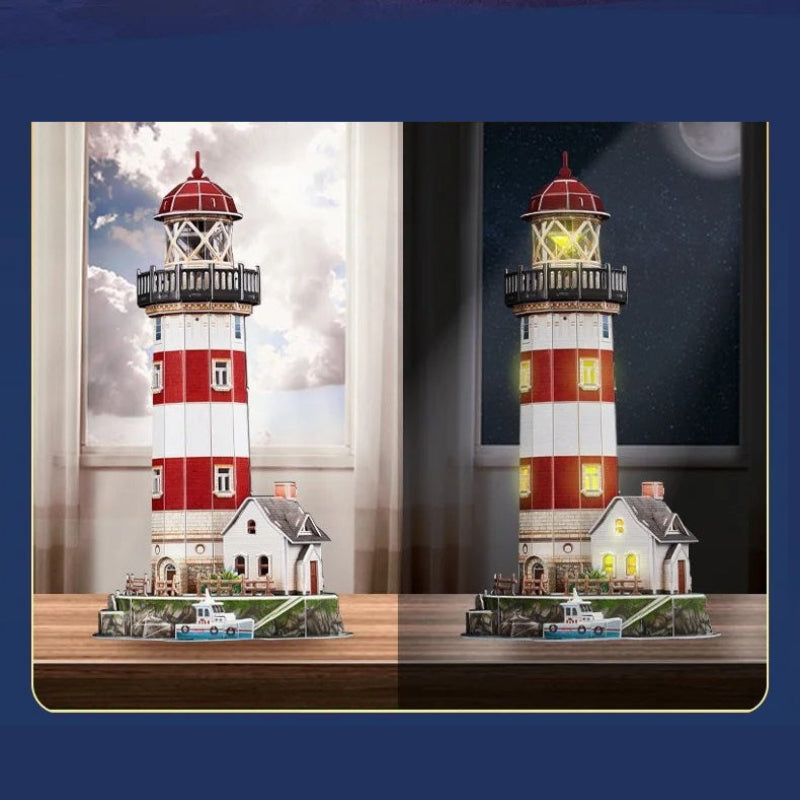 Kletshuts™ LighthouseSet: Kyst Fyrtårn Byggeklods Udstillingsmodel