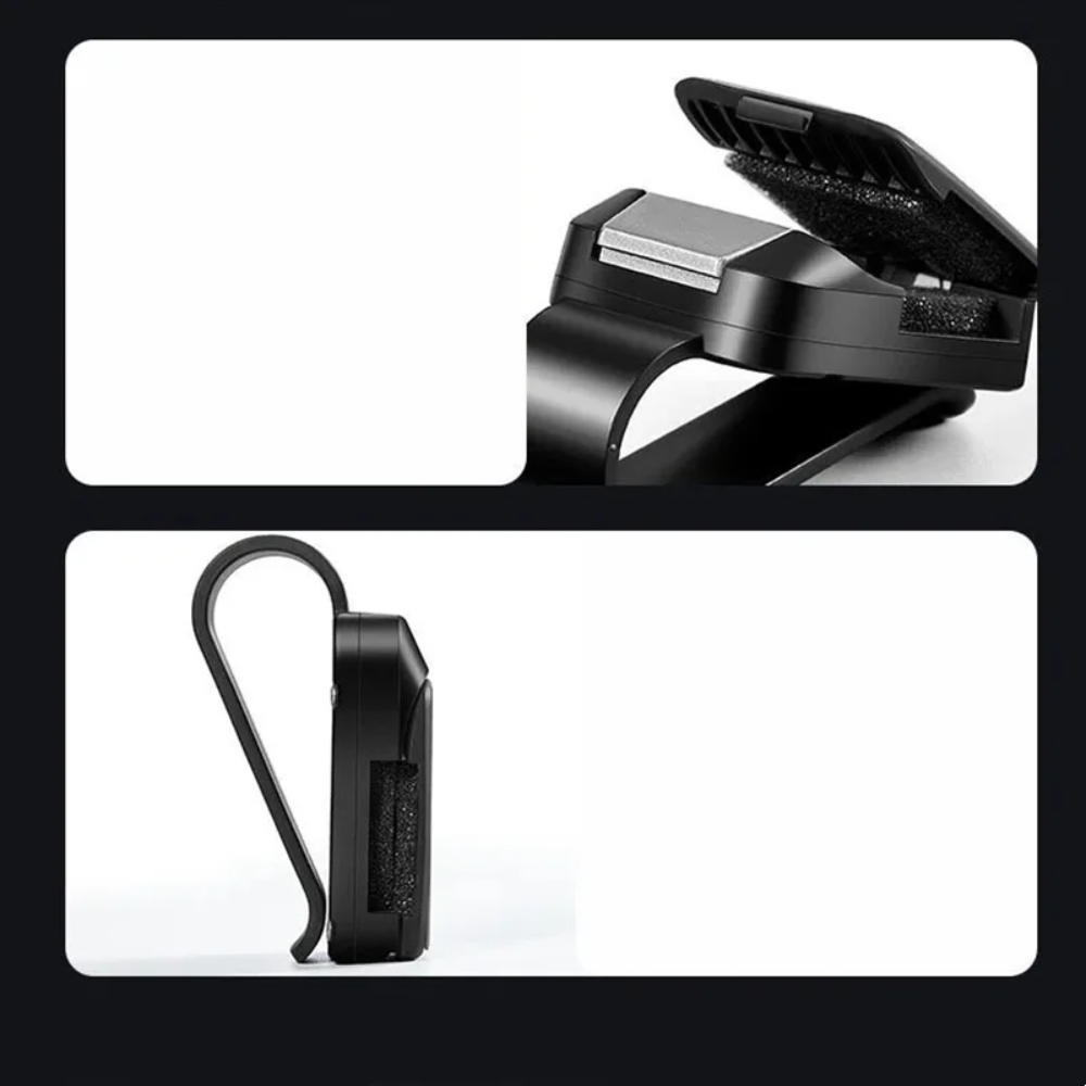 GlideHold® SunglassHolder 1+1 GRATIS: Høj Kvalitet Sikker Let Adgang Solbrille Holder