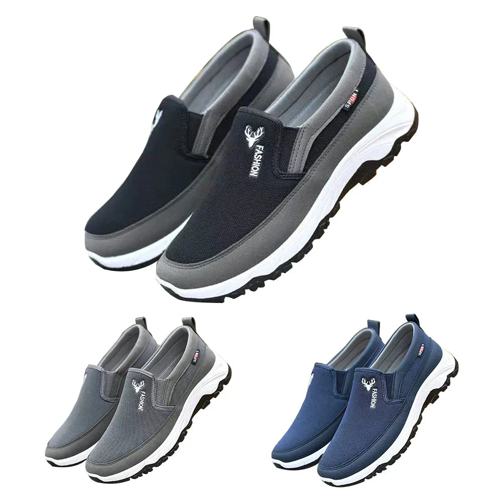 Happy™ EasyShoes: Mænds Stilfulde Tilfældig Komfortable Smutte-På Båd Let Sko