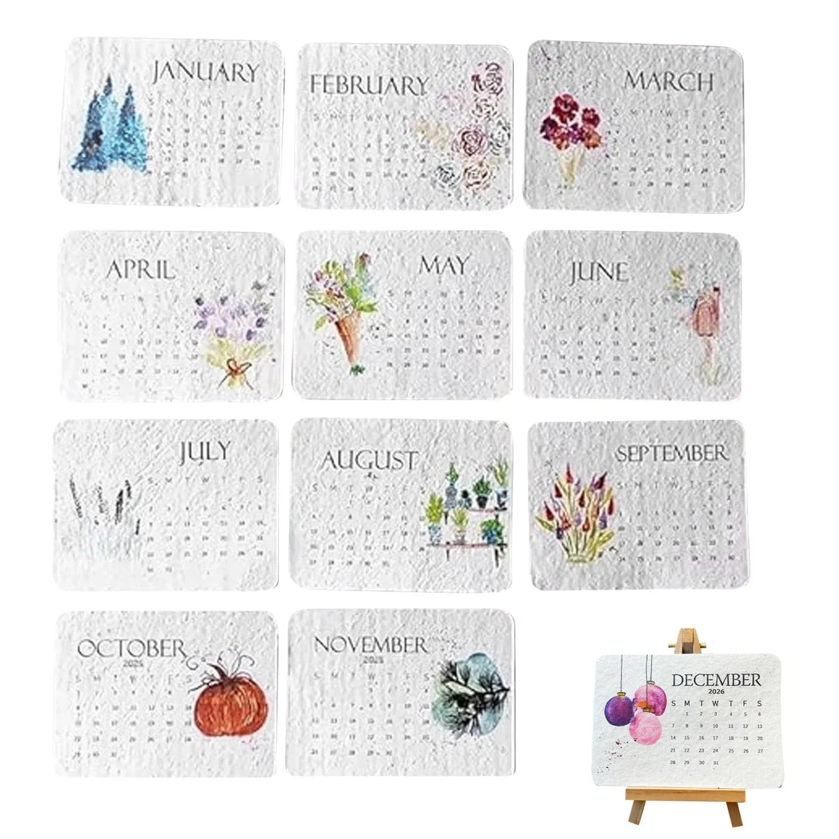 PaperSeeds: Miljøvenlig Kærlighed 2026 Papir Frø Kalender