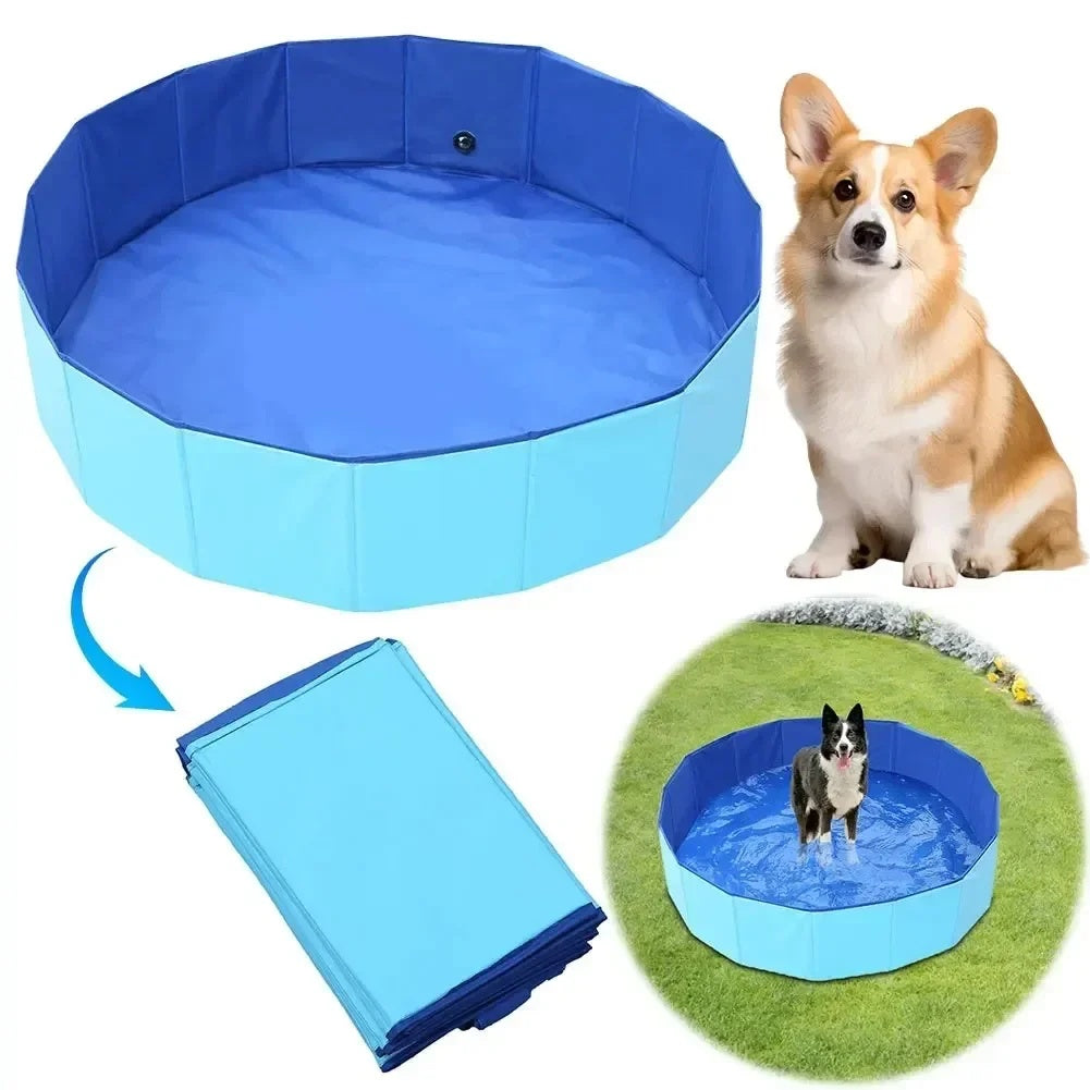 DogFri™ PawPool: Hundebad og Splash Sjov Sammenfoldelig Husdyr Swimmingpool