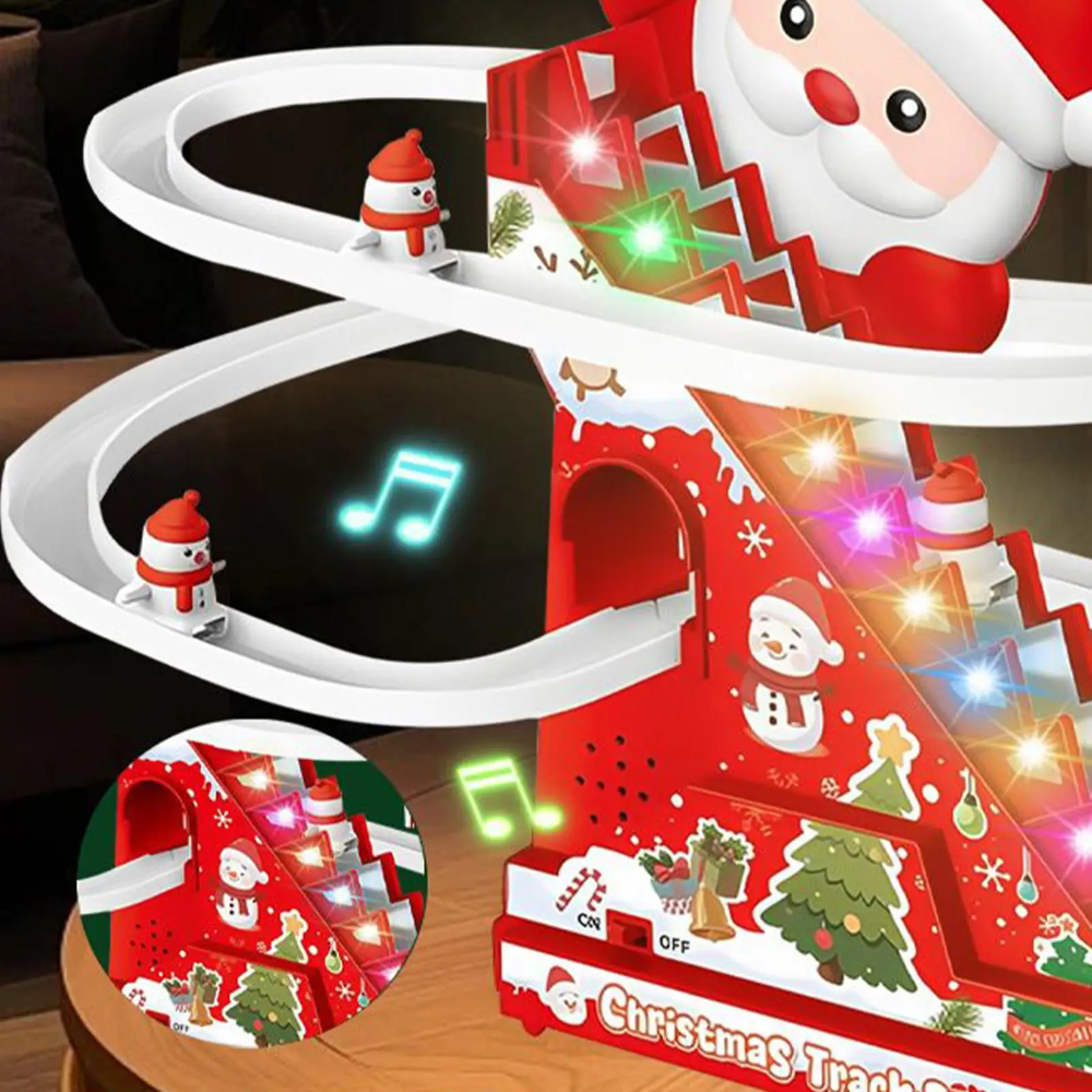 Kletshuts™ SantaSlide: Jul Julemanden Klatring Og Racing Rutsjebane Spor Legetøj