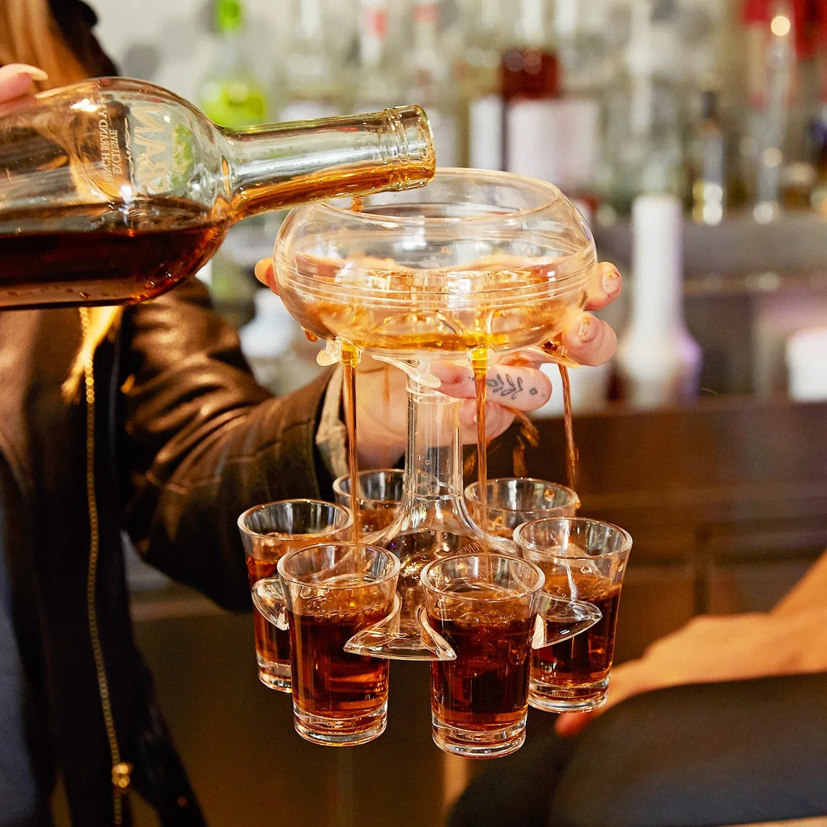 ShotDispenser™ - 6 Shot Glas Drikke Fest Dispenser