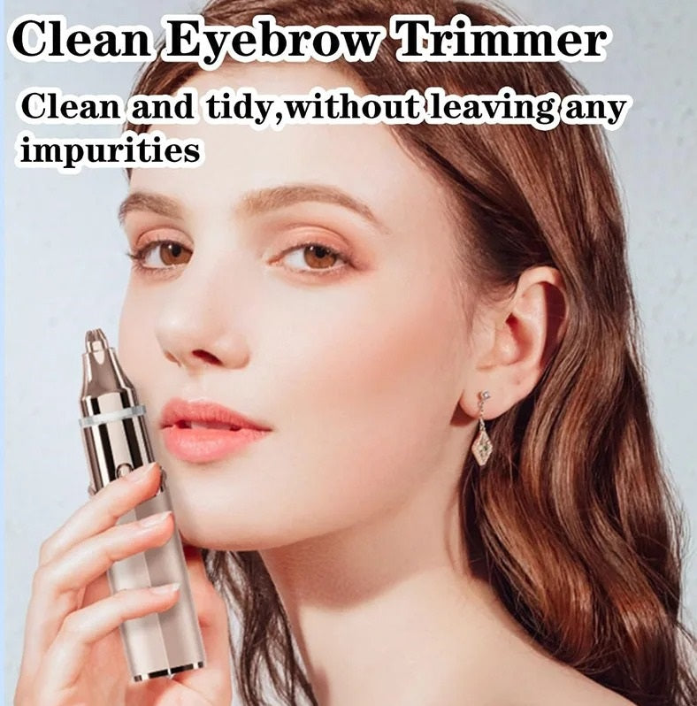 HairTrimmer - 2 i 1 Elektrisk Øjenbryn Og Ansigtshår Trimmer