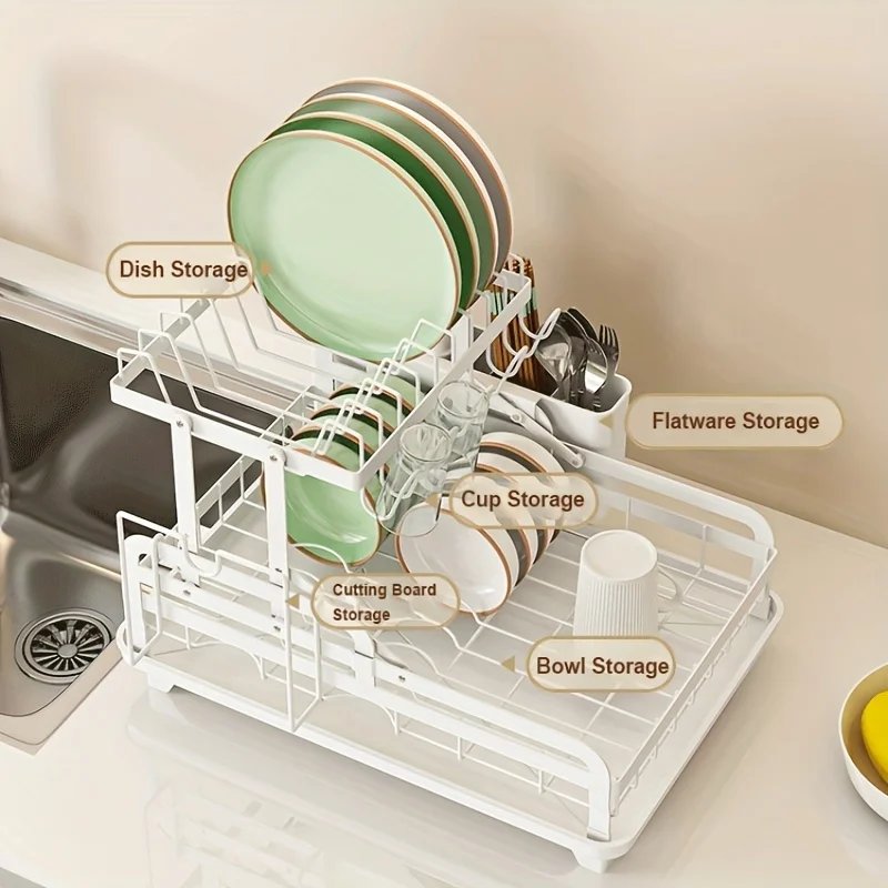 Globetrek° KitchenRack: Multi-Formål Hurtigtørrende Køkken Dræn Rack