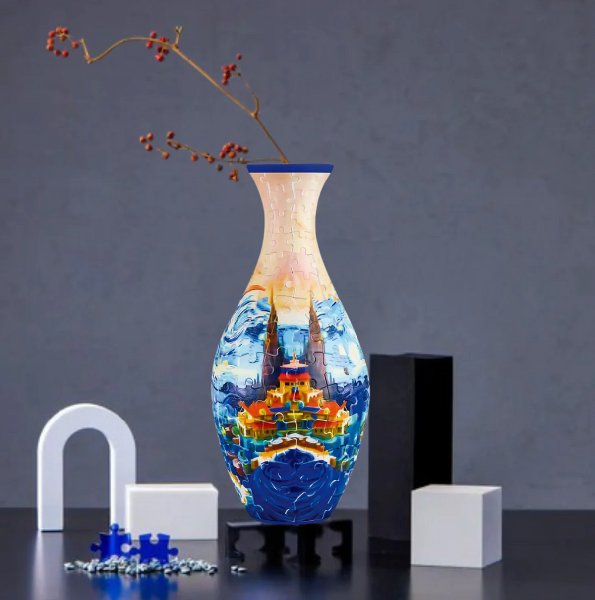 PuzzleVase - 160-Stykke 3D Buet Vase Puslespil