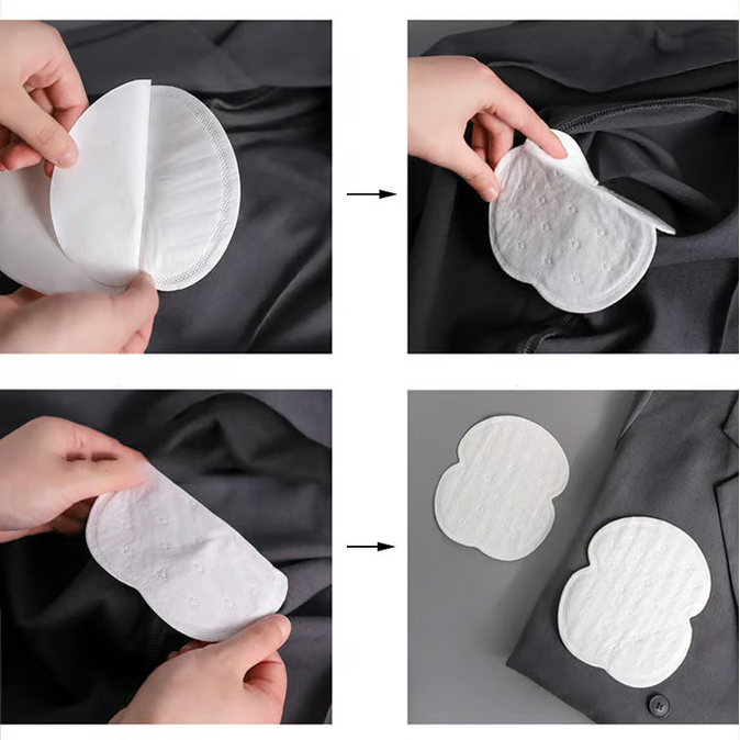 SweatPads 1 Sæt + 1 Sæt GRATIS: Åndbare Engangs Svedabsorberende Underarms puder