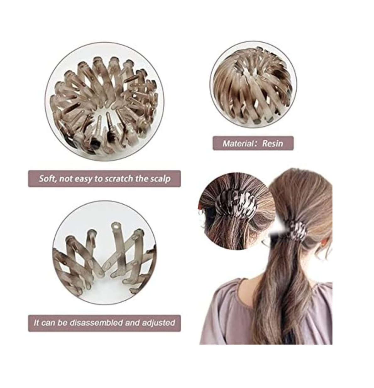 Rose® HairBun 1+1 GRATIS: Dovne Kvinder Hår Knold Holder
