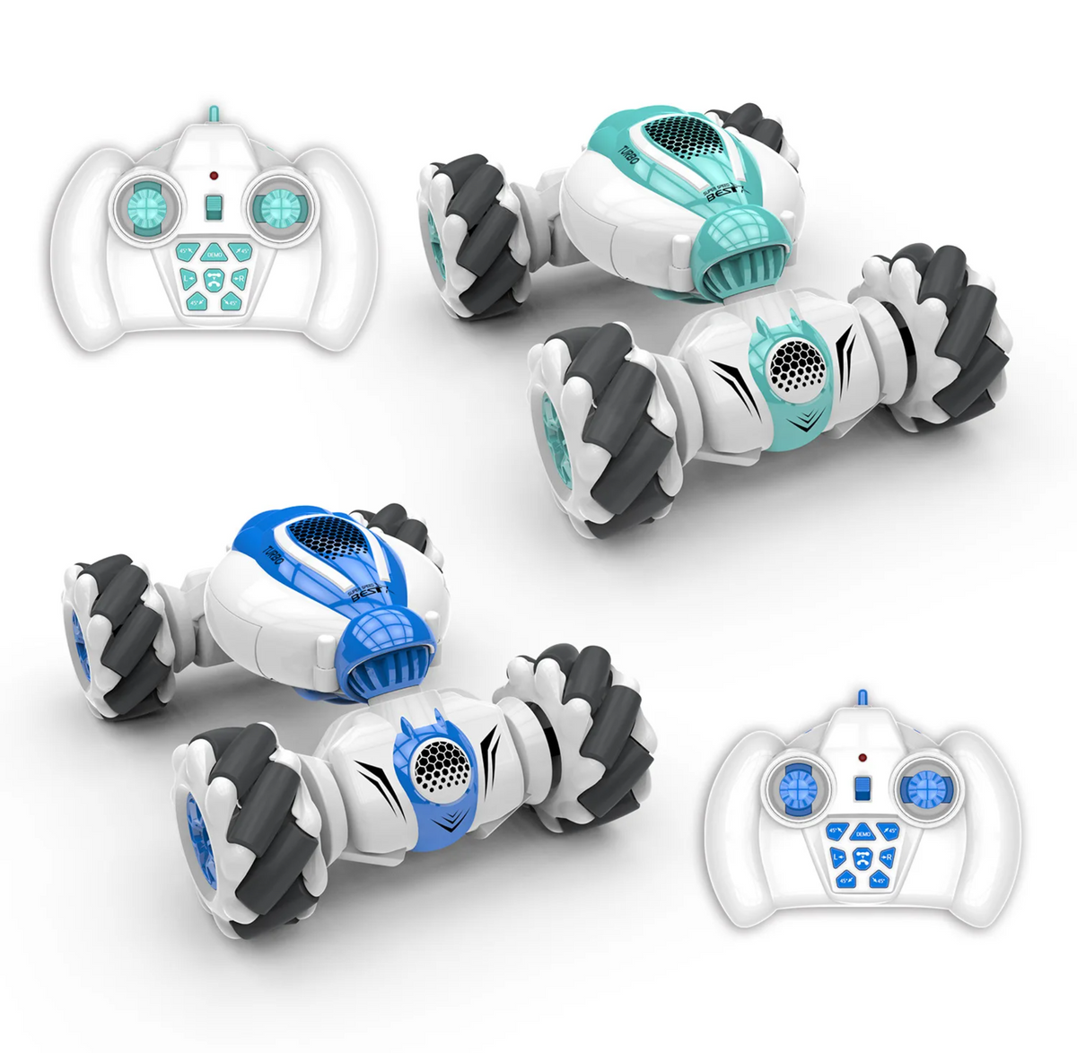 Kletshuts™ SpinningCar: 4WD Terrængående Dobbelt Kontrol Tilstand Stunt Spindende Bil