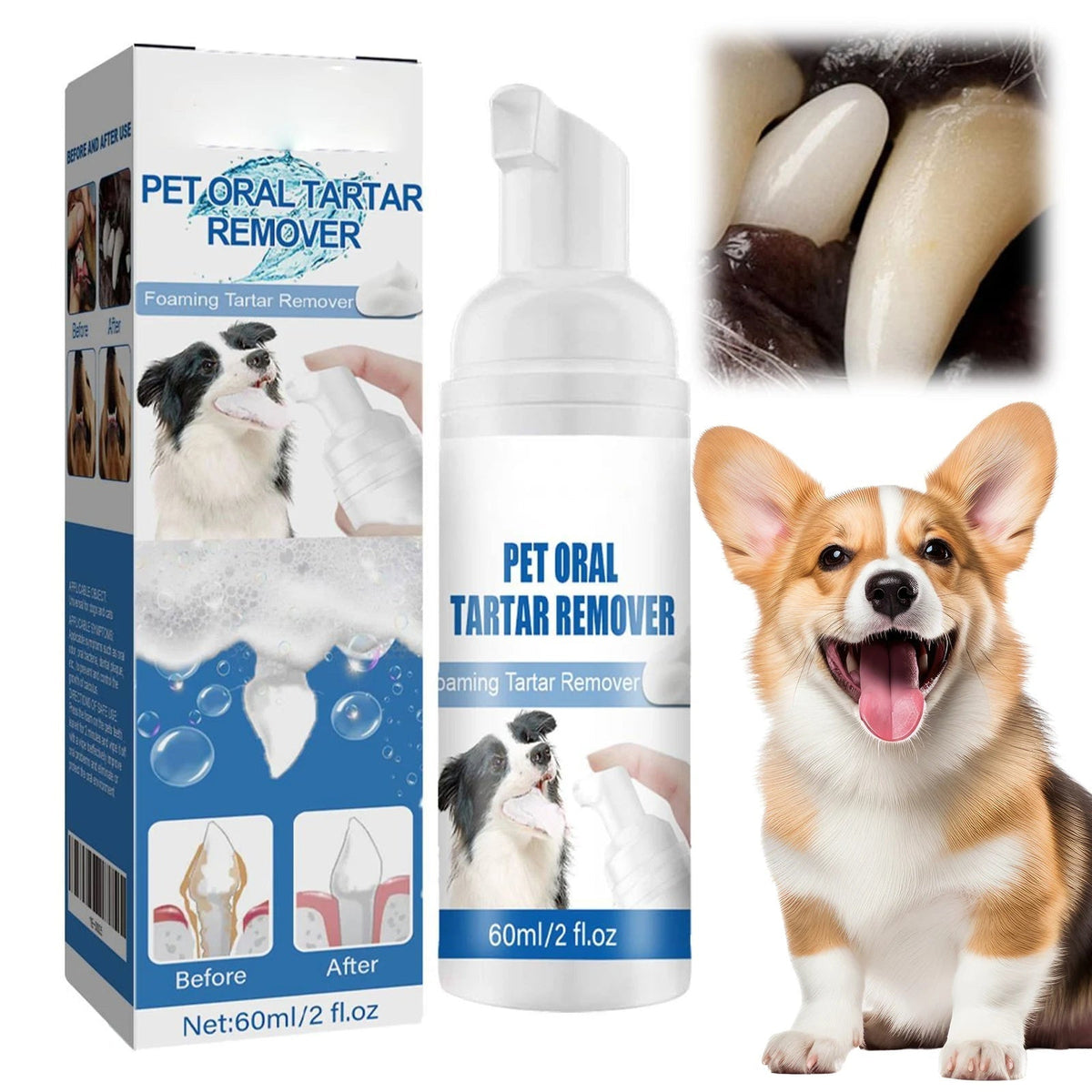 DogCatFri™ OralPet 1+1 GRATIS: Tandrensning Og Mundpleje Skum Spray Til Dyr