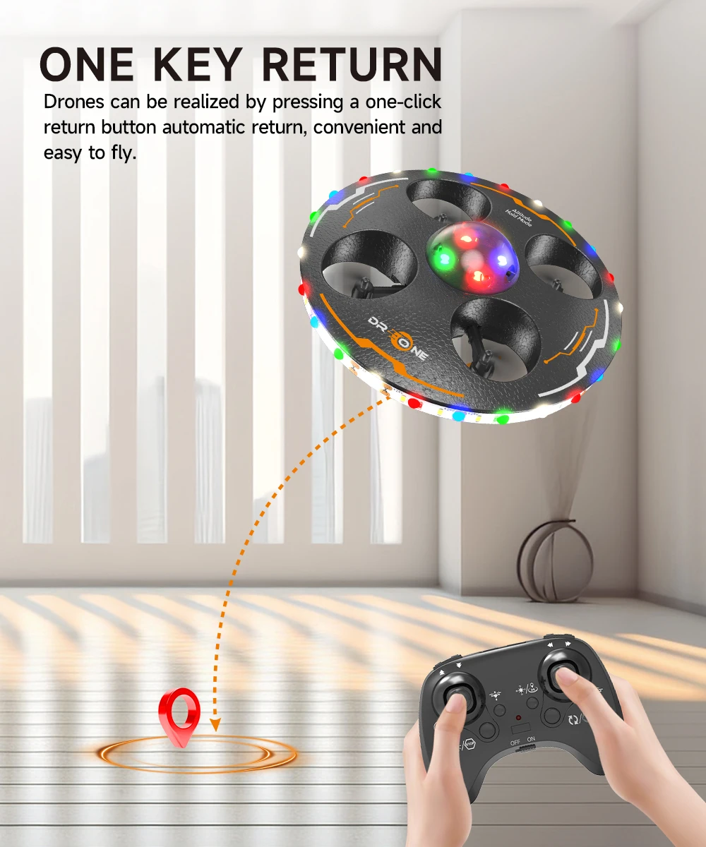 Kletshuts™ UFODrone: Let Kontrol Højtflyvende UFO Drone