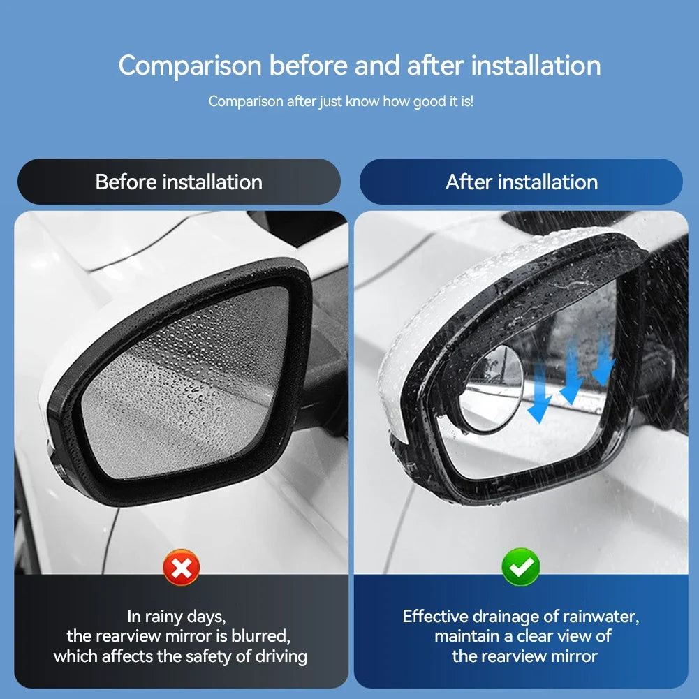 MirrorVisors 1+1 GRATIS: Bilsidespejl Regn Øjenbryn Blind Spot Spejl Visorer