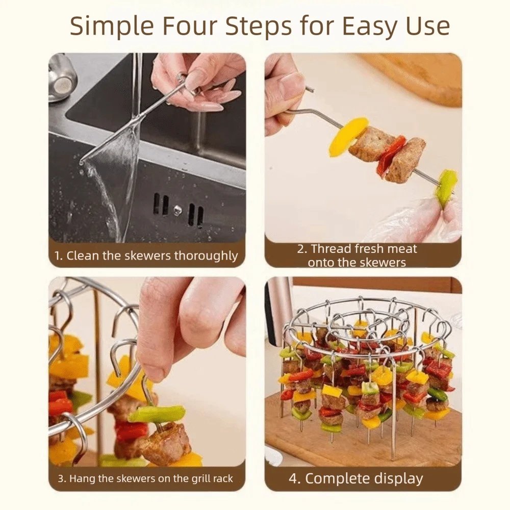 Globetrek° SkewerRack 1+1 GRATIS: Multi Purpose Skewer Rack Køkkenværktøj