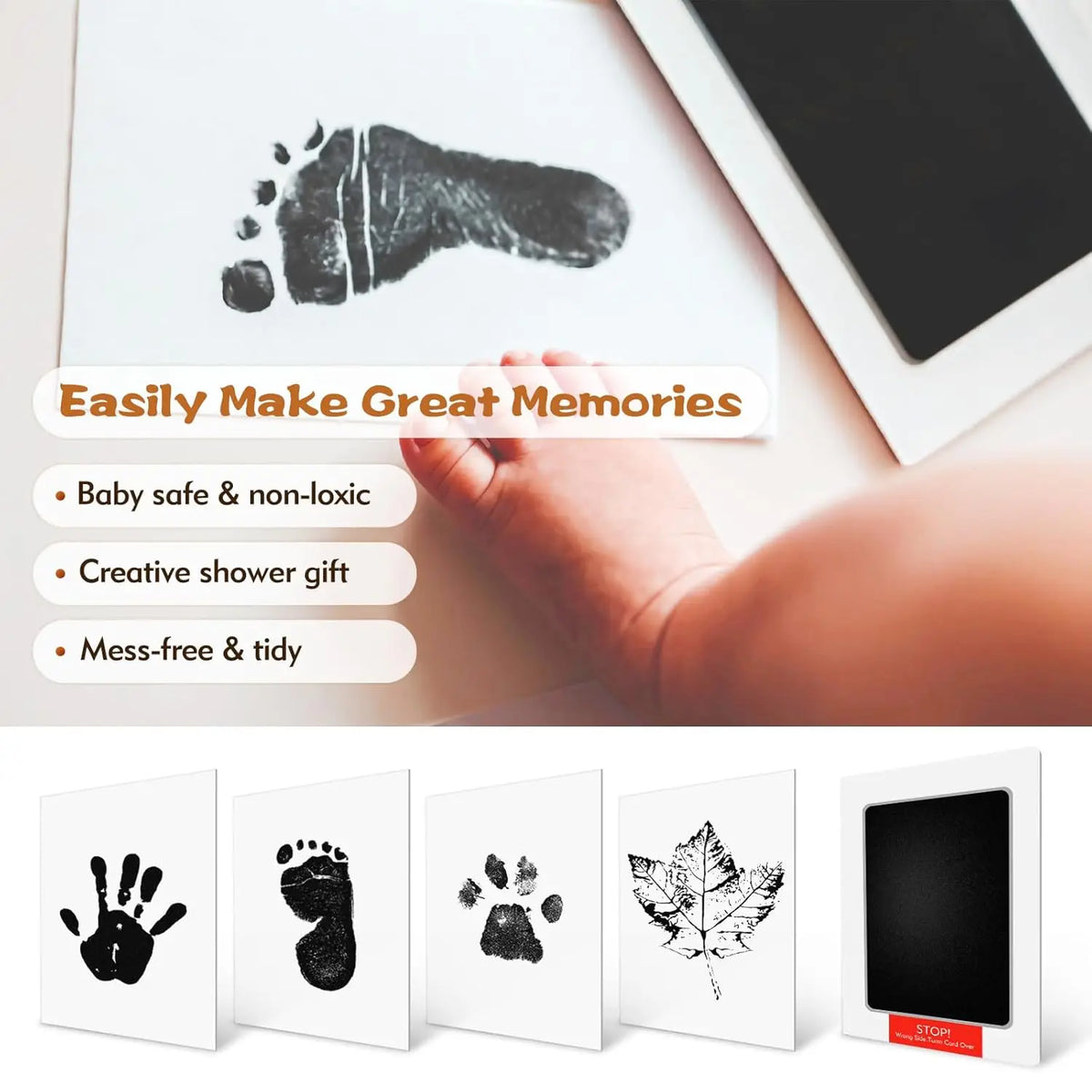 MemoryPrints 1+2 GRATIS: Ikke-Giftig Baby Hukommelsestryk Blækpude