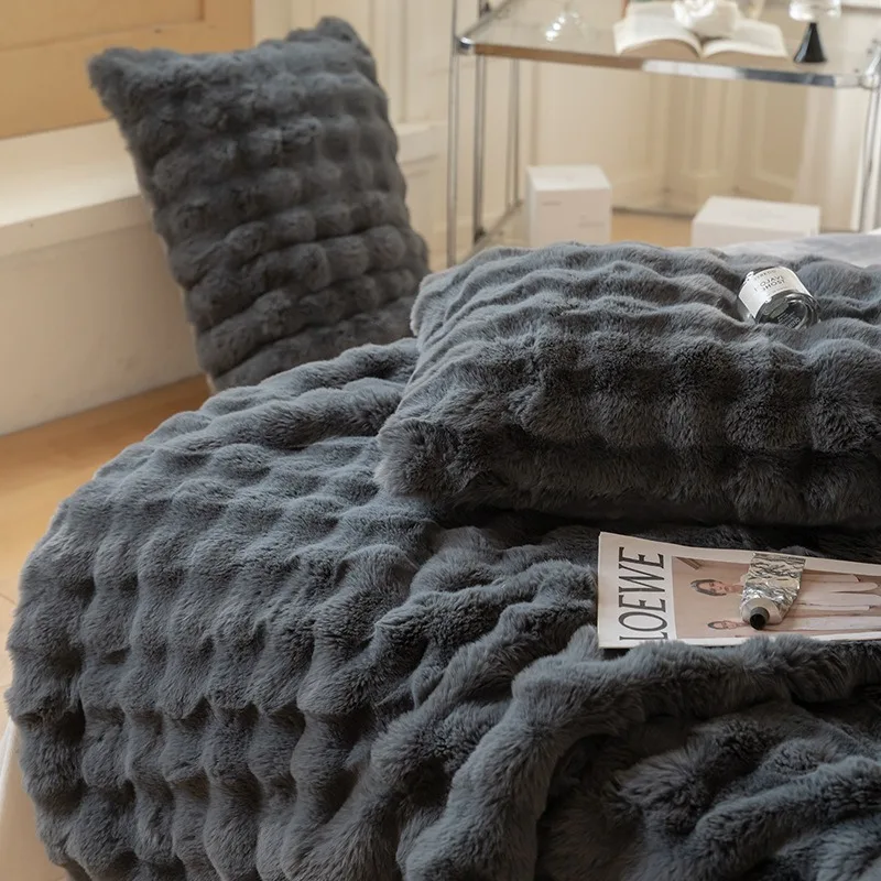 FluffyBlanket - Ekstra Tyk Sofa Og Seng Vinter Tæppe