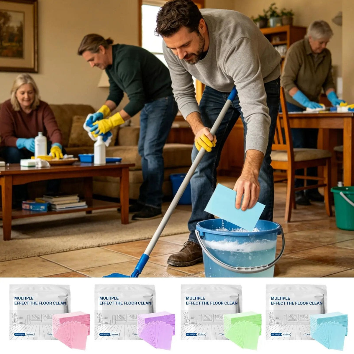 Cleaner Pro° CleaningSheets 1+1 GRATIS: Multi-formål Gulvrengørings Tablet Ark