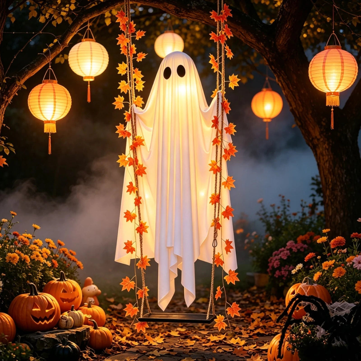 SpookyDecor - Svingende Spøgelse Halloween Spooky Dekoration