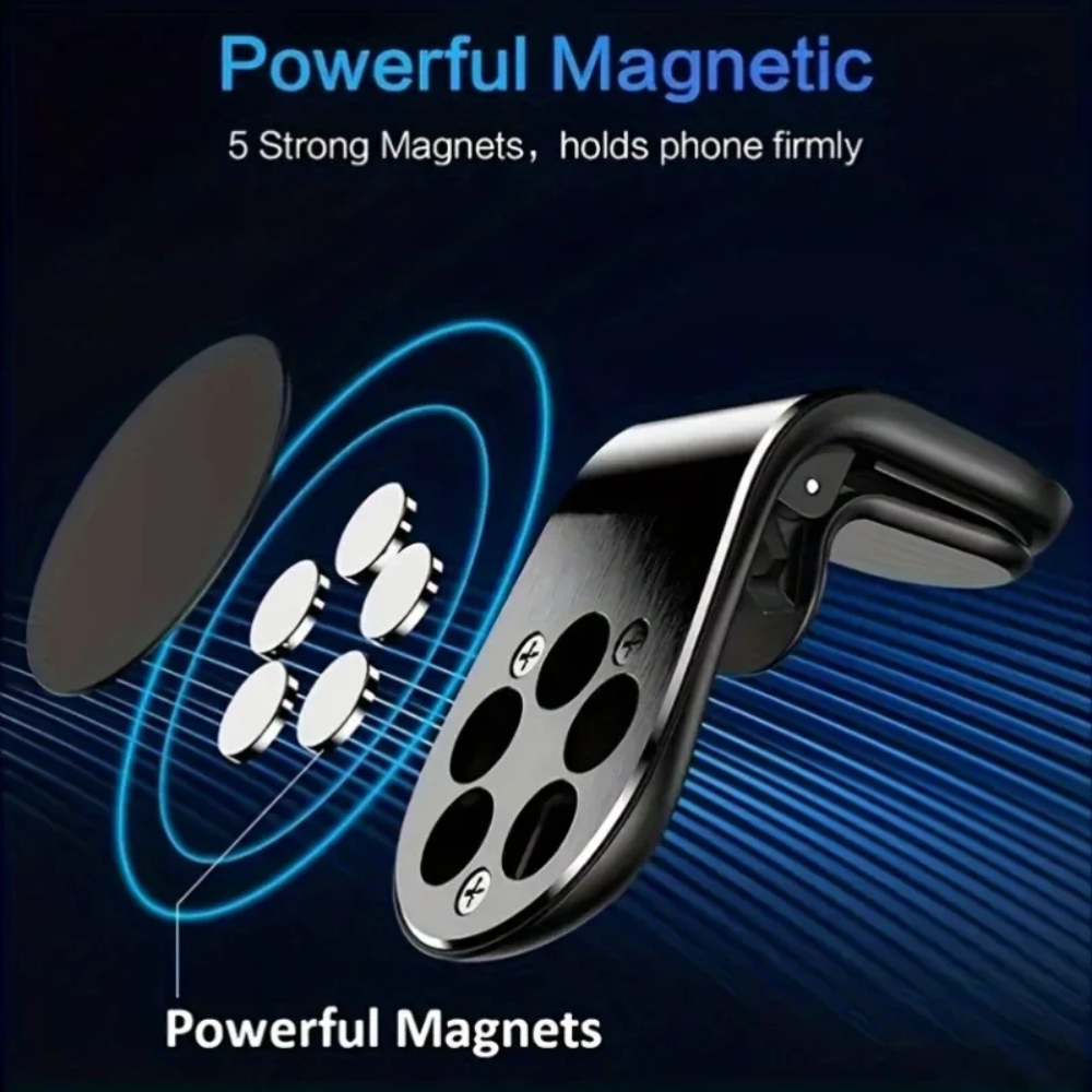 Holder360° MobileMount 1+1 GRATIS: Stærk Sikker Magnetisk 360° Rotation Mobil Montering