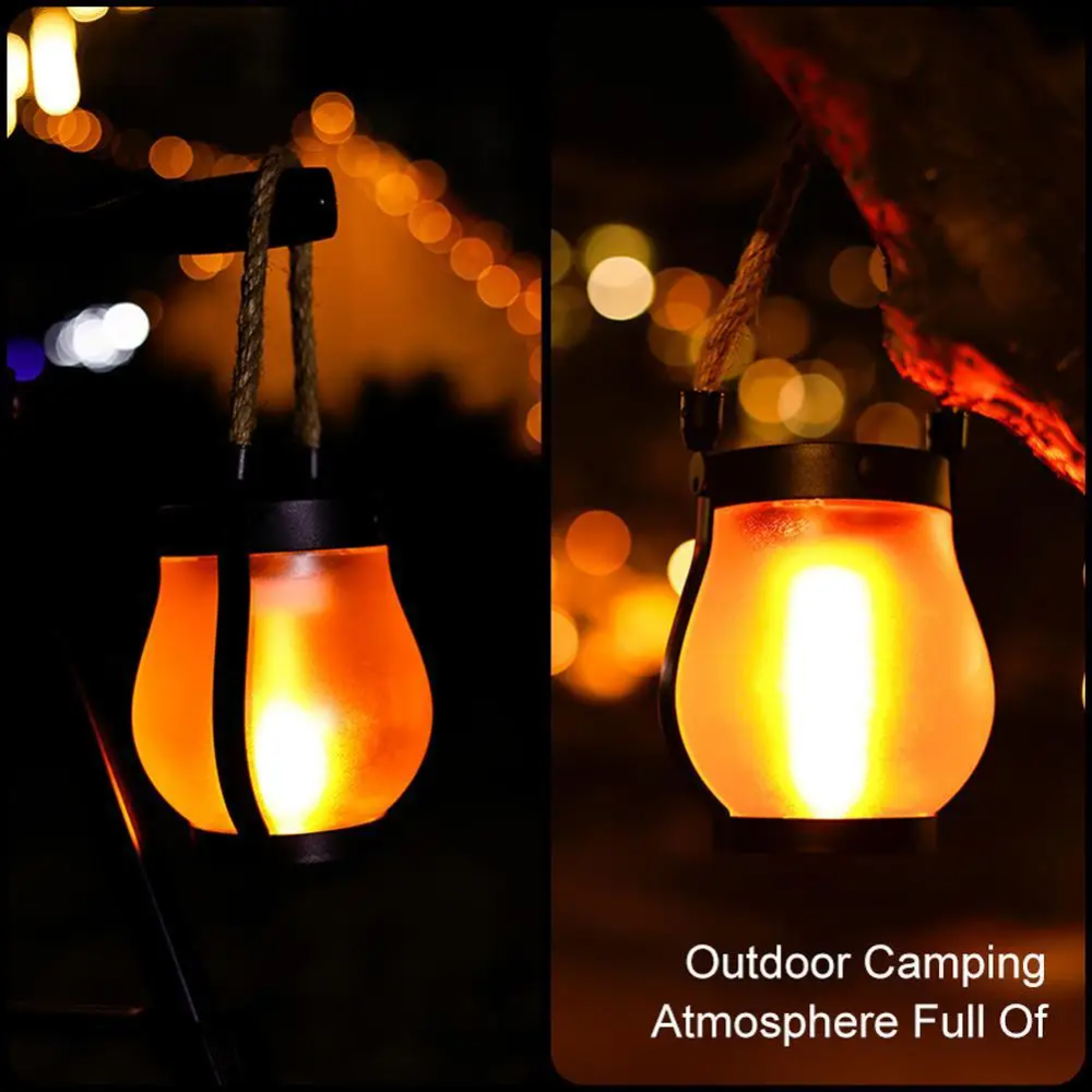 Ledsen™ SolarLantern: Solcelle-Drevet Led Flimren Flamme Stilfuld Solcelle Lanterne