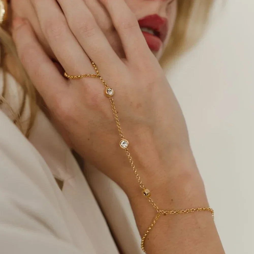 Jewelance™ HandChain 1+1 GRATIS: Elegant Delikat Minimalistisk Håndkæde