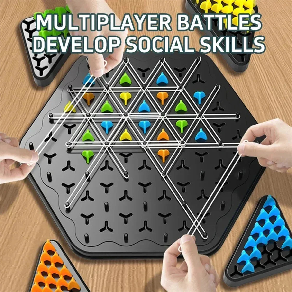 Kletshuts™ ThinkGame - Triangel Kæde Strategi Og Duel Logik Tænke Spil