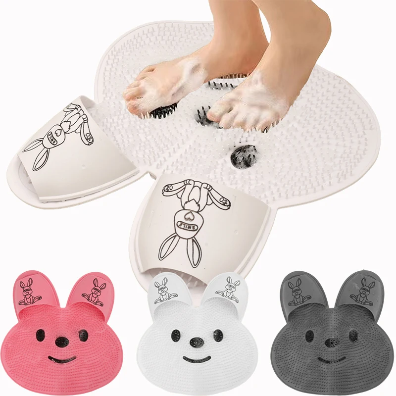 FootScrubber™ - Kaninformet Brusefodskrubber Og Massagemåtte