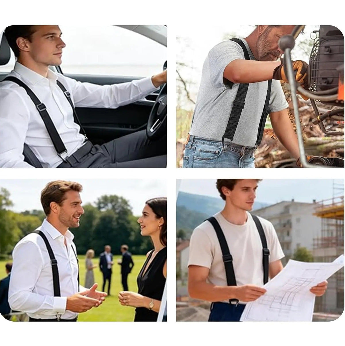 PremiumSuspenders 1+1 GRATIS: Justerbare Stropper Premium Clips Suspenders