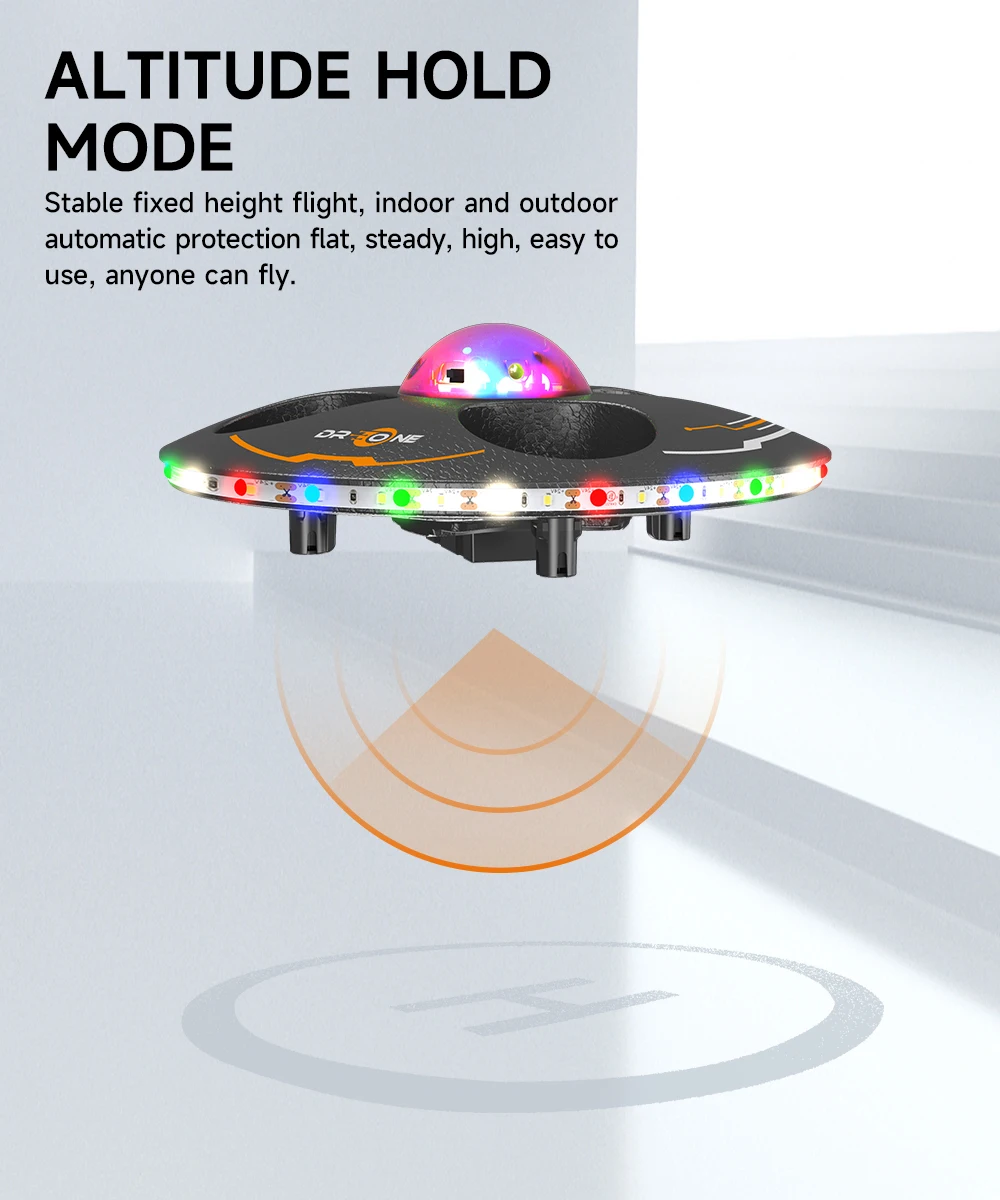 Kletshuts™ UFODrone: Let Kontrol Højtflyvende UFO Drone