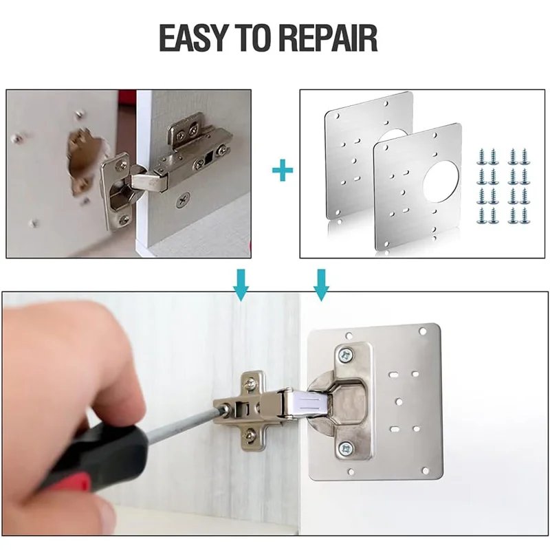 HingePlate 1+1 GRATIS: DIY Møbler Hængsler Reparation Sideplade