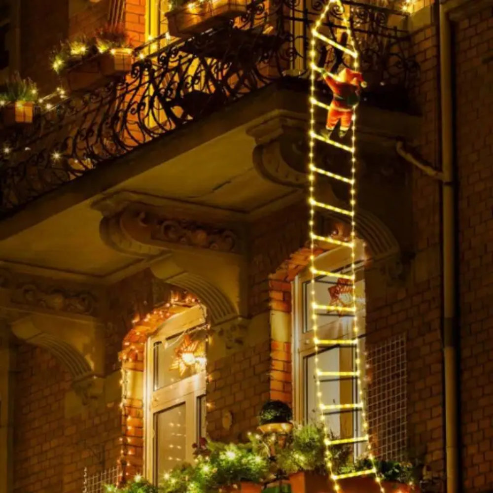 Ledsen™ ChristmasLadder: Holdbar Udendørs LED Jul Stige Lys Visning