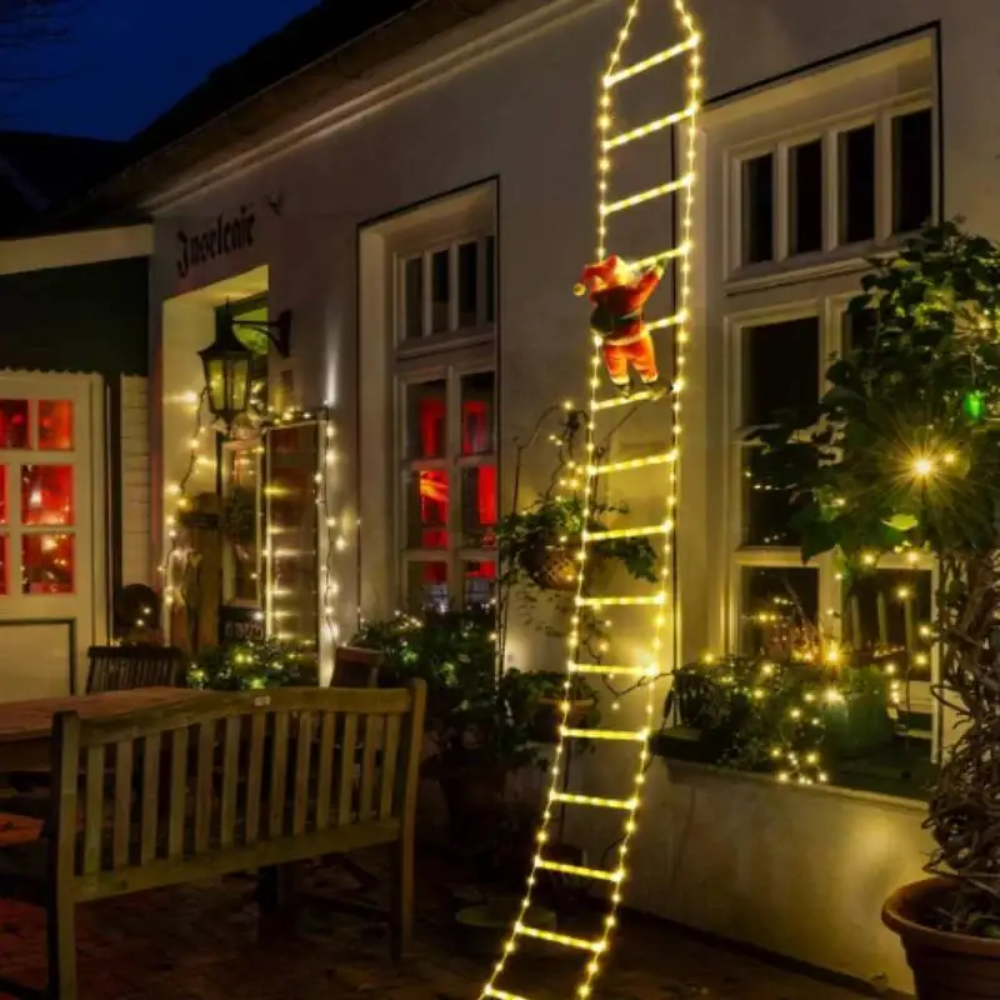 Ledsen™ ChristmasLadder: Holdbar Udendørs LED Jul Stige Lys Visning