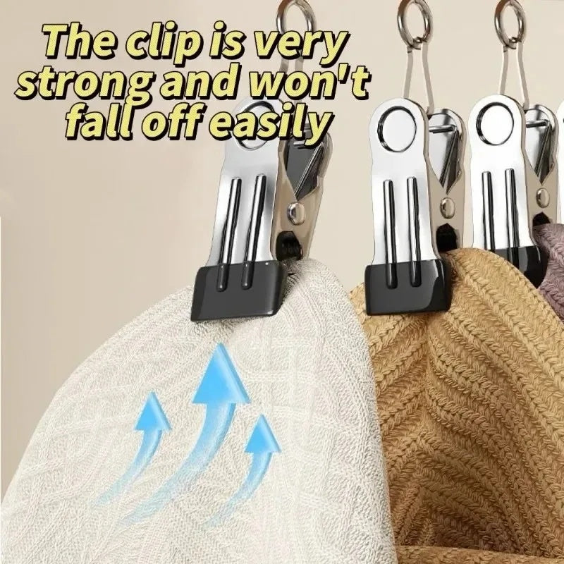 GlideHold® MultiHanger: Pladsbesparende Træ Multi Clips Tøjophæng