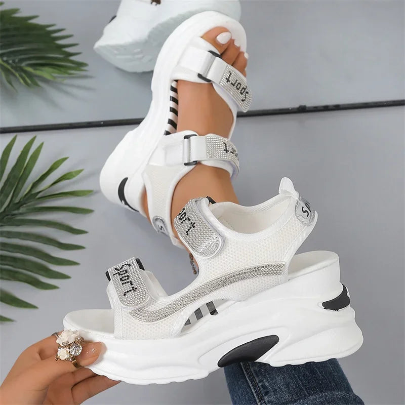 Happy™ PlatformSandals: Hverdagskomfortable Platform Glimmersandaler
