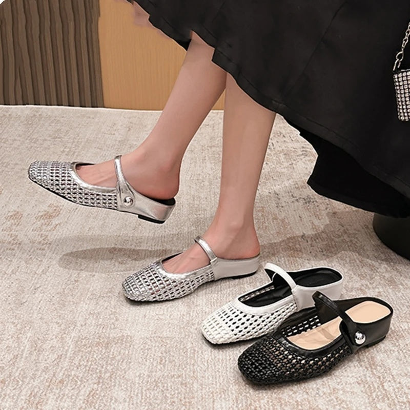 Happy™ SquareShoes: Nem Slip-On Firkanthoved Design Åndbare Sko Til Kvinder
