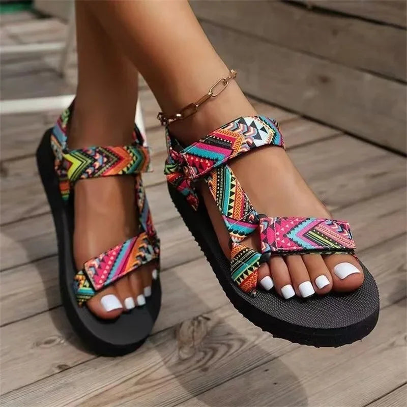 Happy™ StrappySandals - Kvinders Sommer Strappy Flade Sandaler