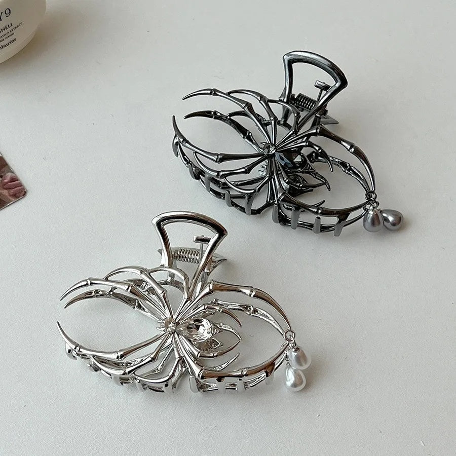 Rose® HairClaw 1+1 GRATIS: Stilfuld Gotisk Edderkop Design Hårklo Klemme Tilbehør